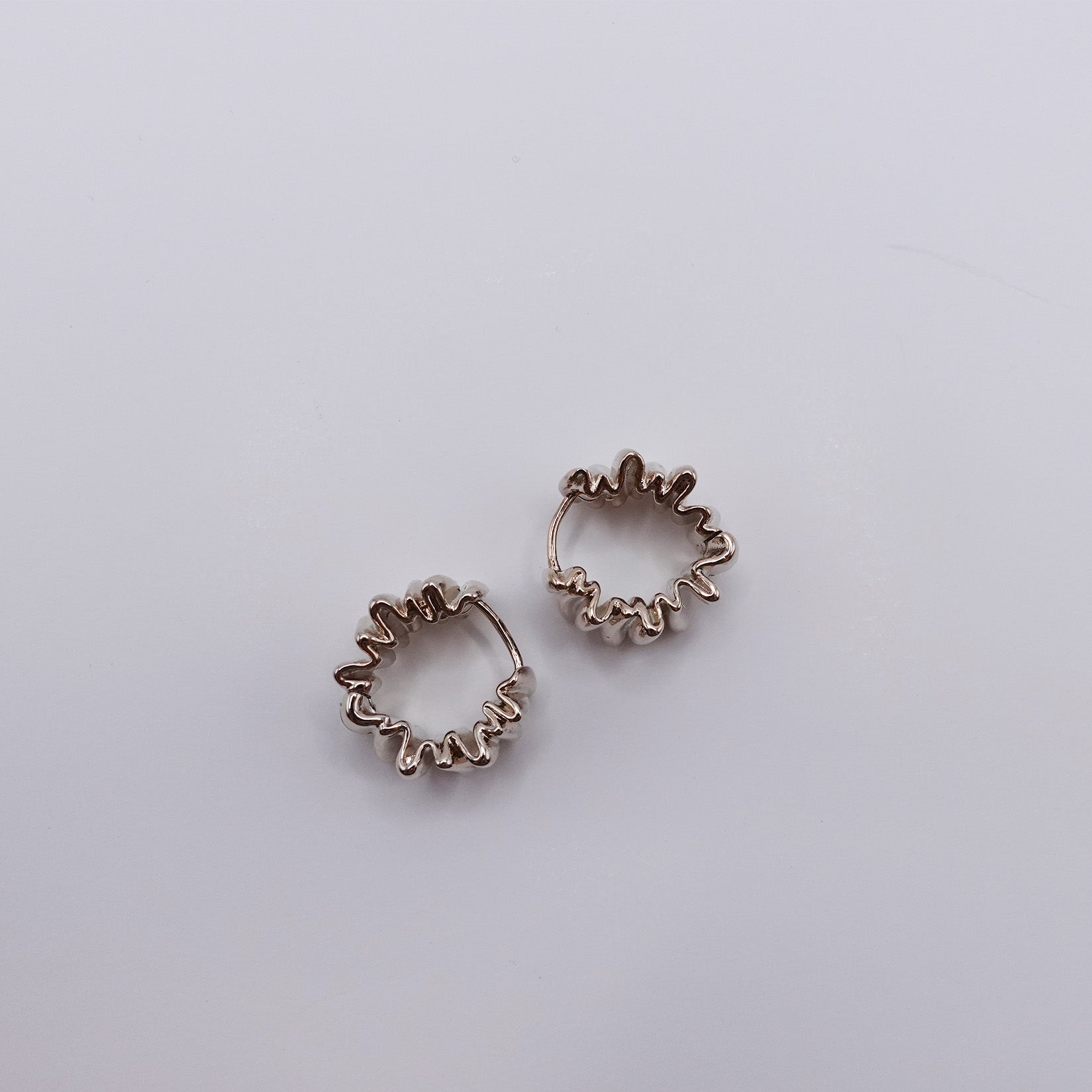 Stacked Silver Open Hoops