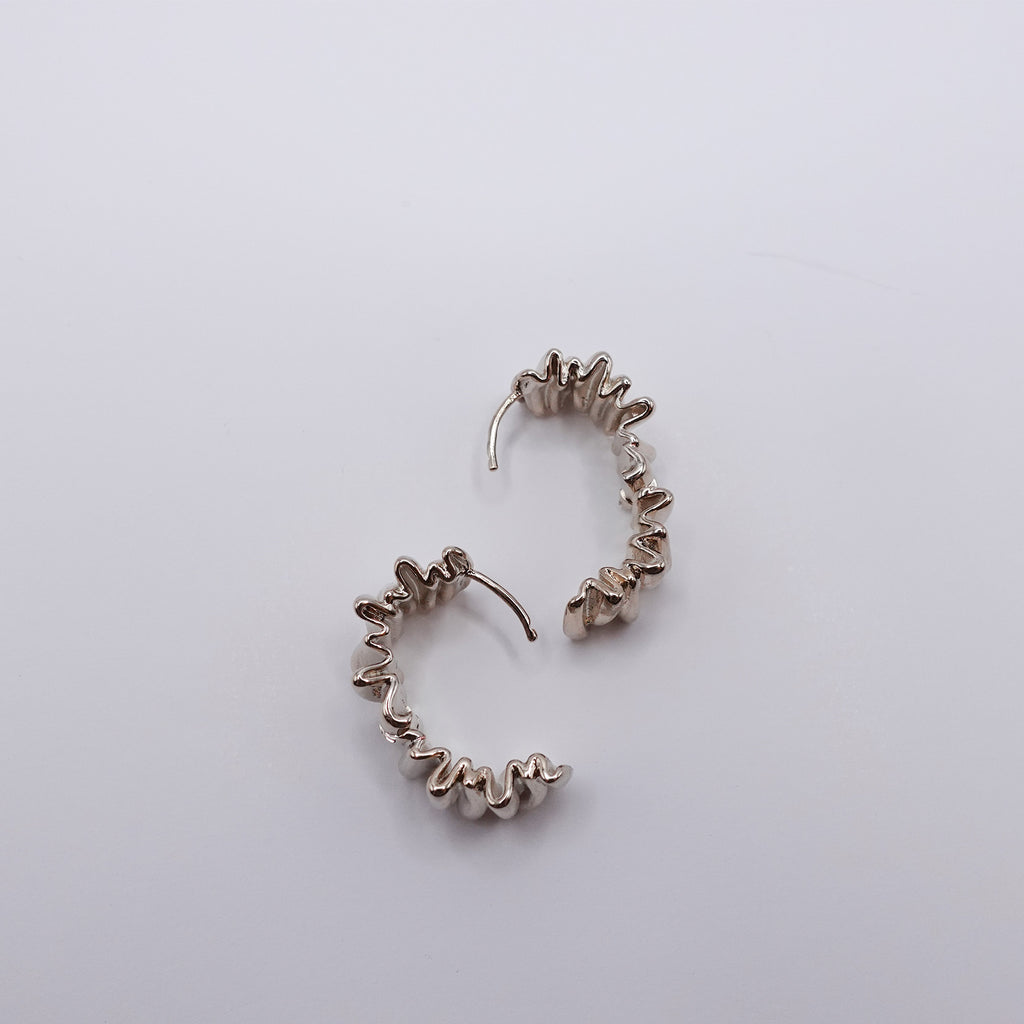 Stacked Silver Open Hoops
