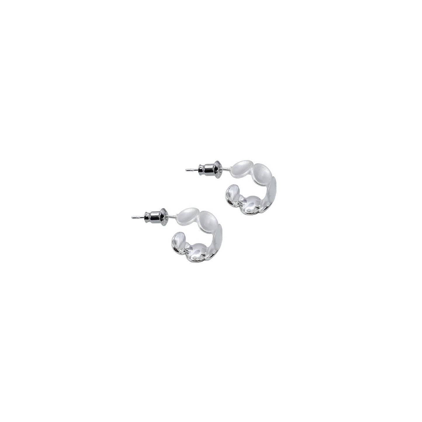 Stamped Oval Open Hoops