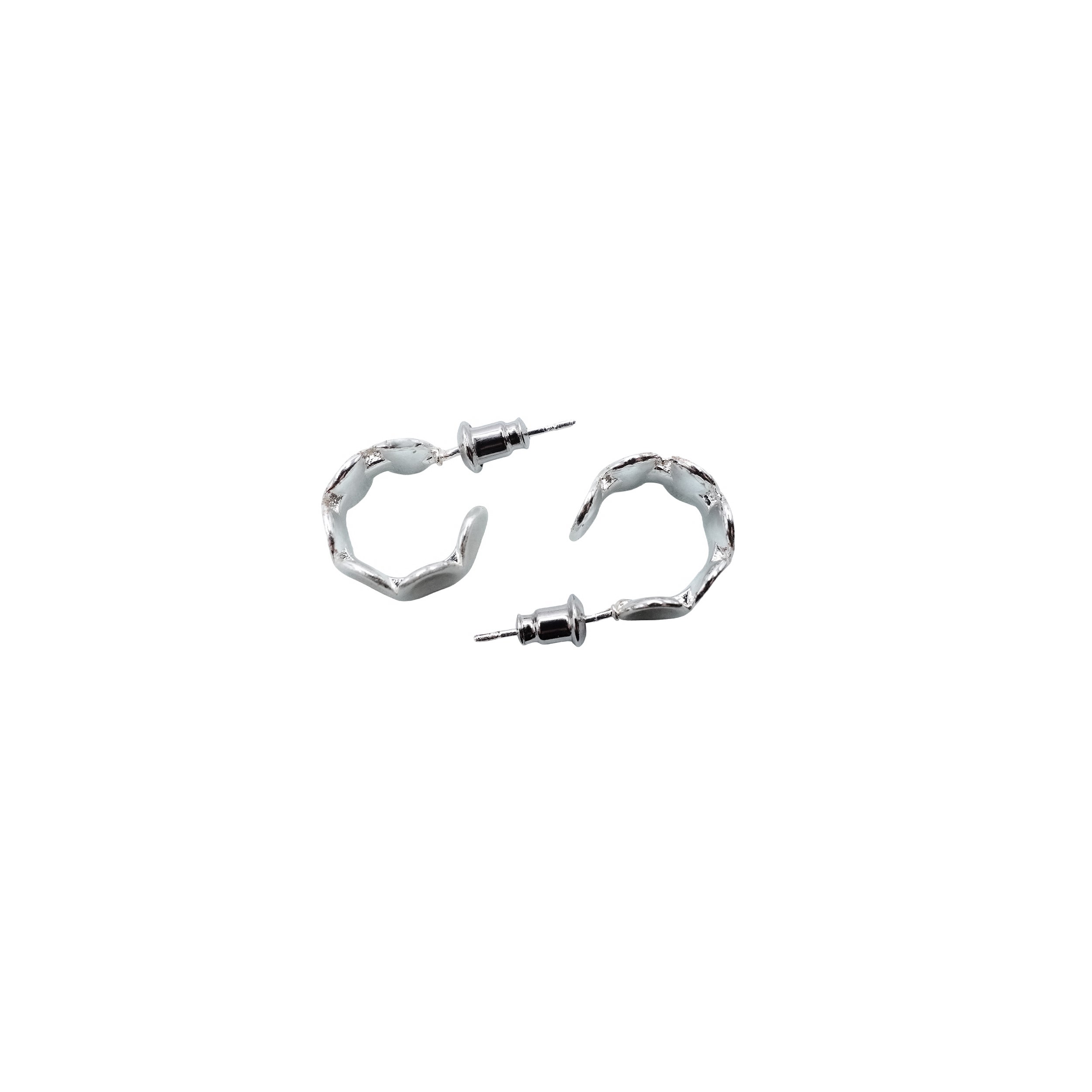 Stamped Oval Open Hoops